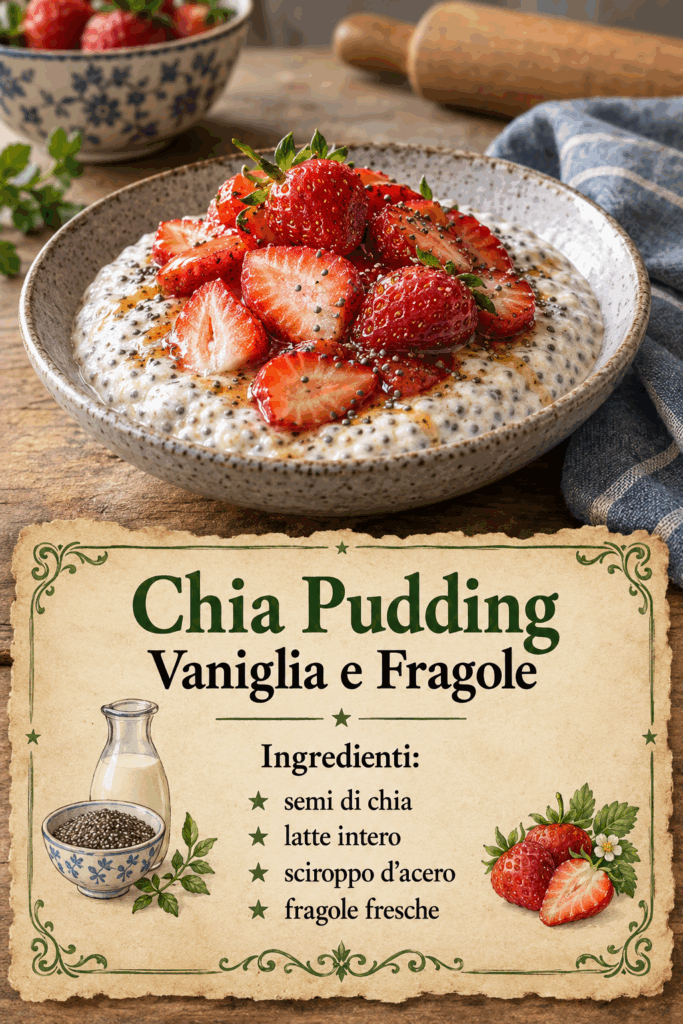 Chia Pudding Vaniglia e Fragole