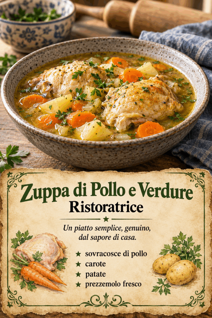 Zuppa di Pollo e Verdure Ristoratrice