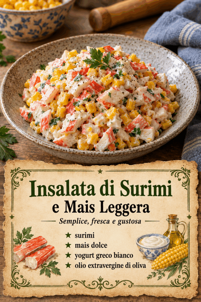 Insalata di Surimi e Mais Leggera