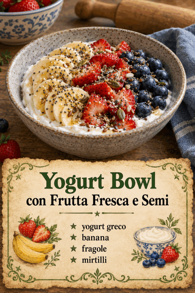 Yogurt Bowl con Frutta Fresca e Semi