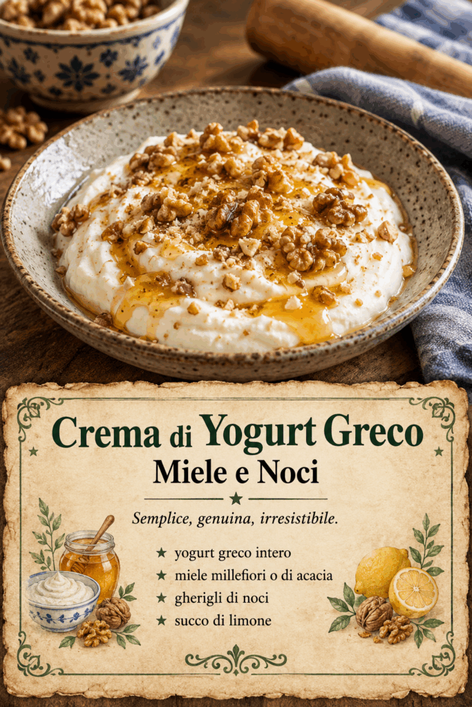 Crema di Yogurt Greco Miele e Noci