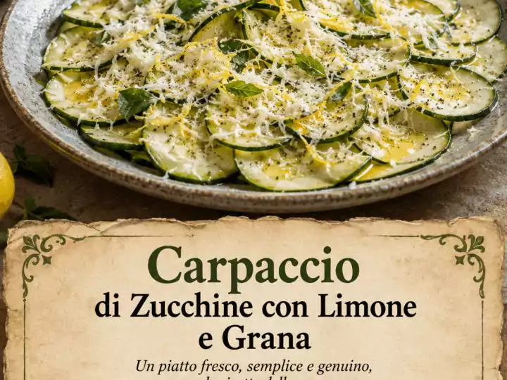 Carpaccio di Zucchine con Limone e Grana