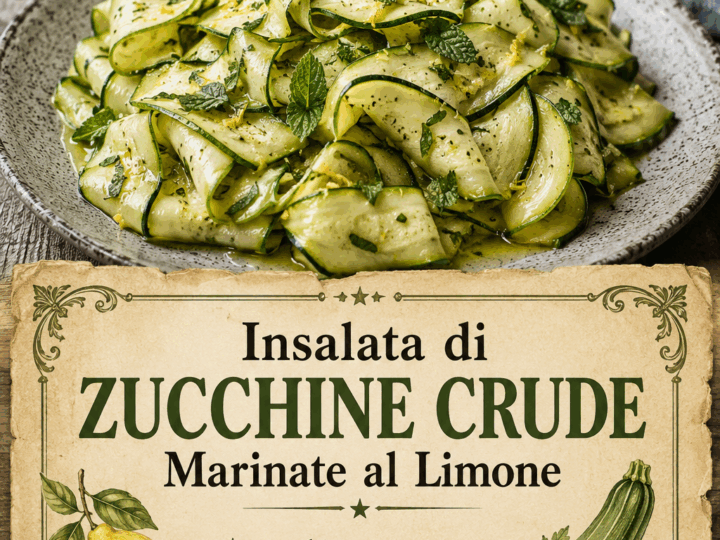 Insalata di Zucchine Crude Marinate al Limone