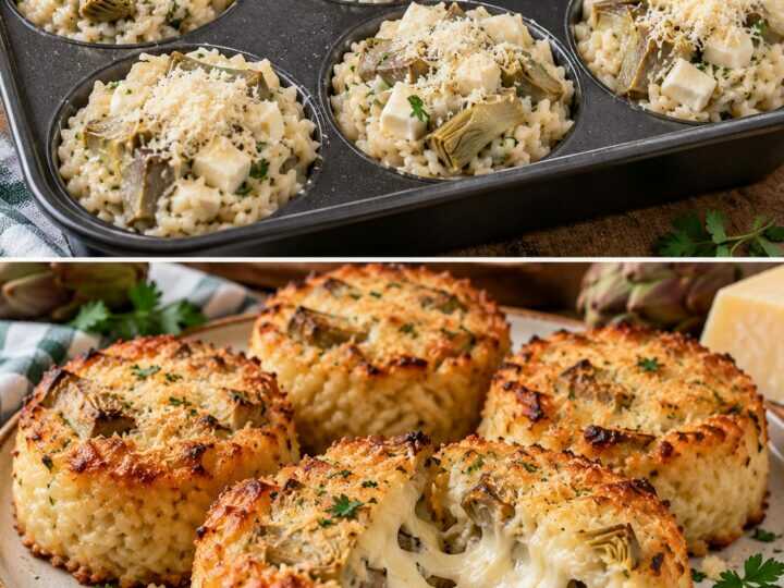 Tortino di Riso al Forno con Carciofi, Mozzarella e Parmigiano