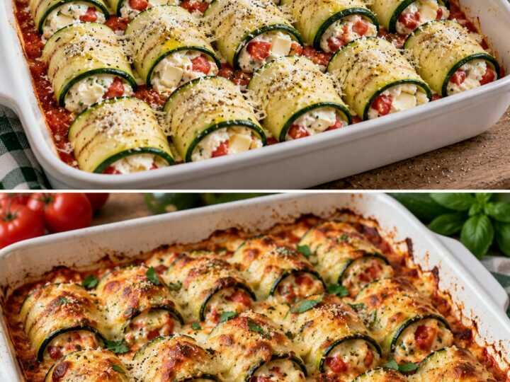 Zucchine Arrotolate al Forno con Ricotta, Pomodoro e Provola