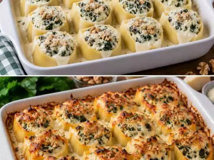 🧀 Paccheri Ripieni di Ricotta, Bietole e Noci con Besciamella al Pecorino