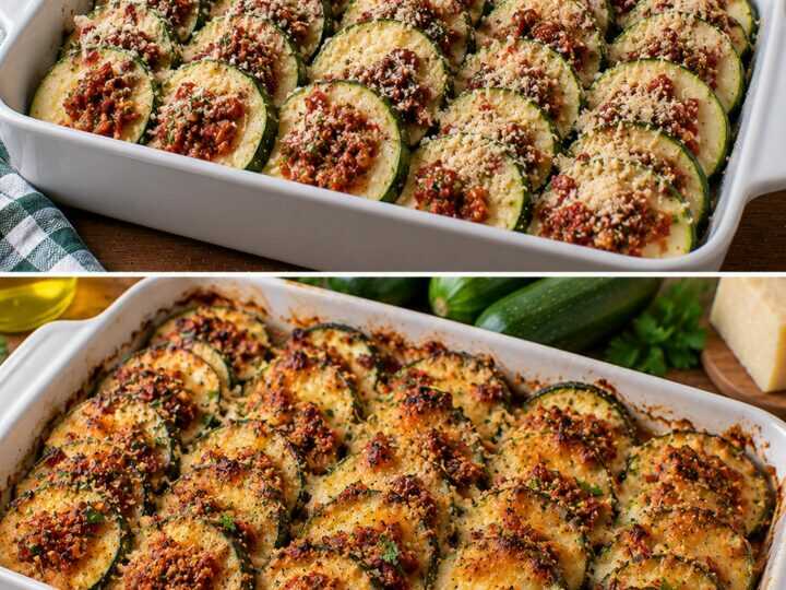 Zucchine a Rondelle Gratinate con Pesto di Pomodori Secchi e Pecorino