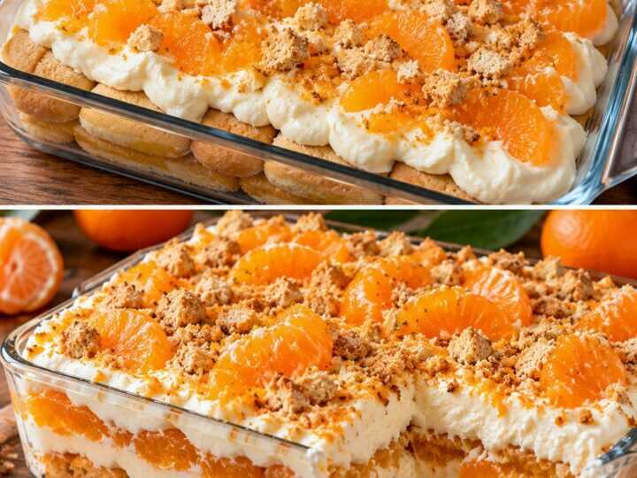Tiramisù al Mandarino con Crema di Ricotta e Biscotti Croccanti 🍊