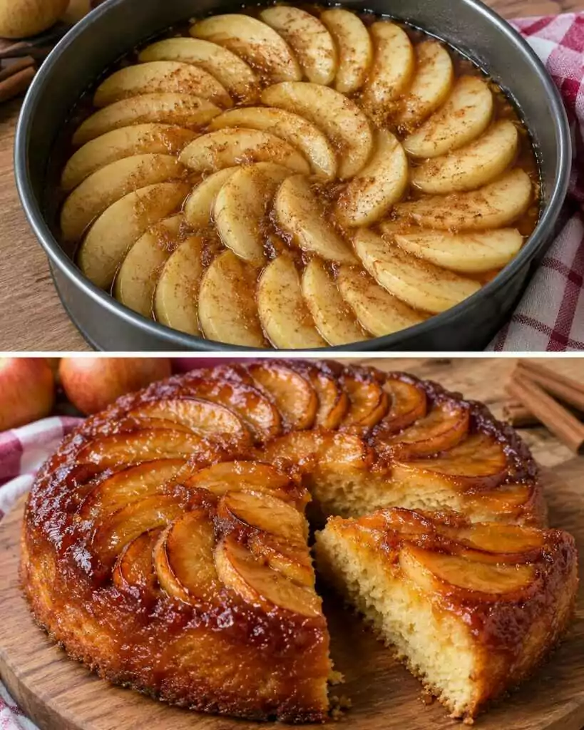 Torta Capovolta alle Mele Caramellate e Cannella