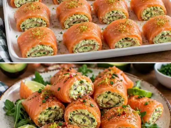 Involtini di Salmone Affumicato con Crema di Avocado e Lime