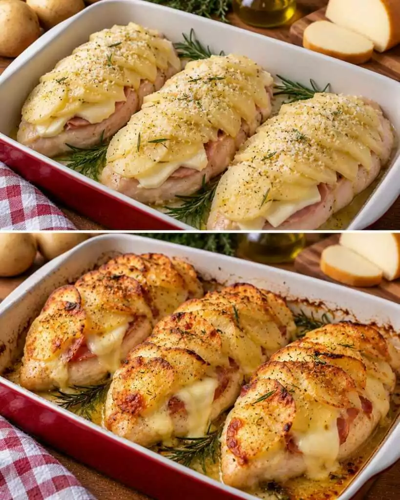 🍗 Petto di Pollo in Crosta di Patate con Scamorza e Rosmarino