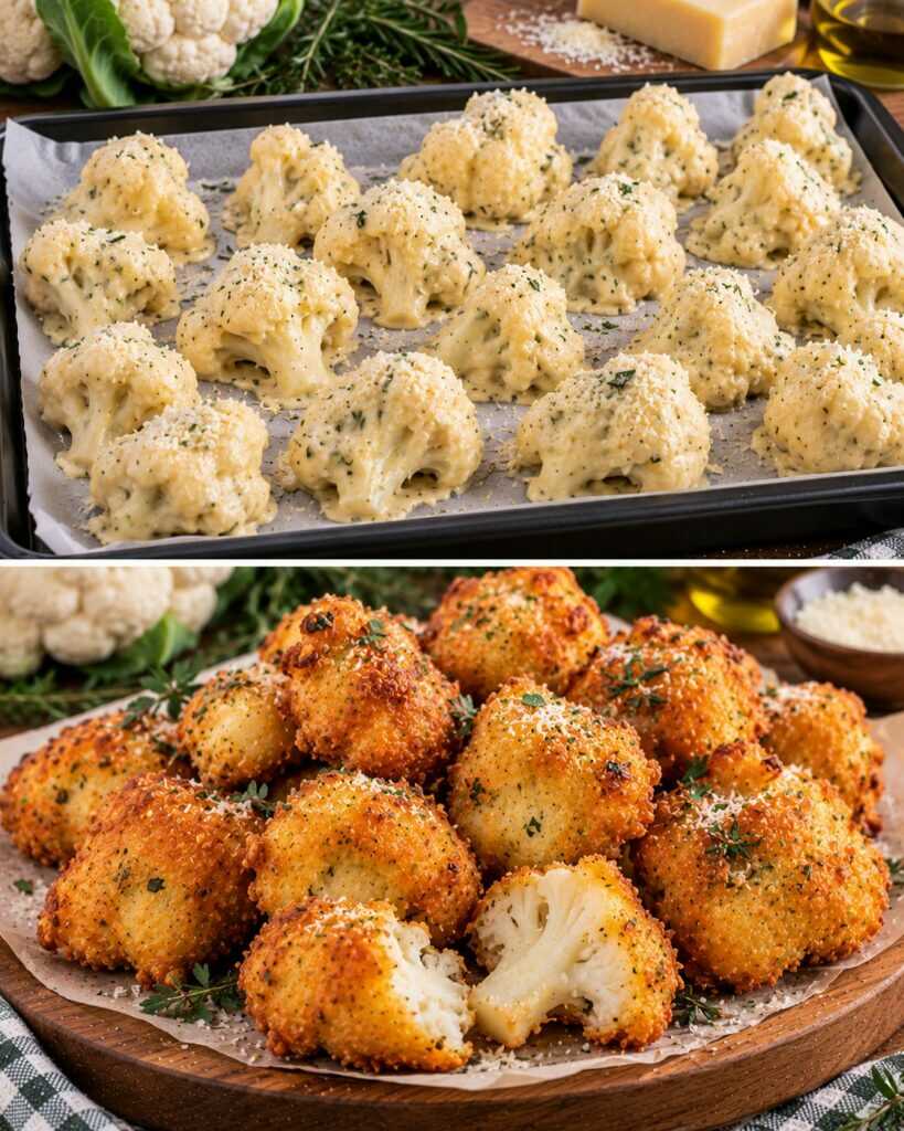 Cavolfiore in Pastella Croccante con Parmigiano ed Erbe Aromatiche