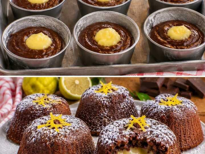 Tortini al Cioccolato Fondente con Cuore di Crema al Bergamotto