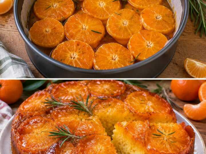 Torta Rovesciata alle Clementine con Caramello al Rosmarino