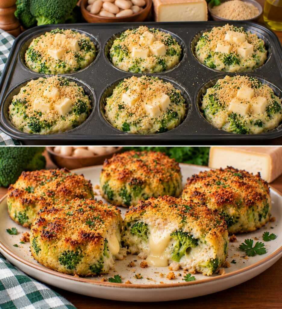 Broccoli a Tortino con Crema di Cannellini e Cuore di Taleggio: Croccanti Fuori e Filanti Dentro