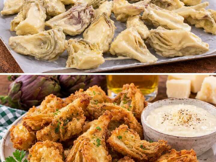 Carciofi Croccanti in Pastella alla Birra con Salsa al Pecorino
