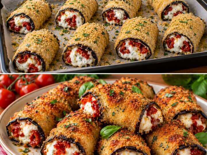 Cannoli di Melanzane Impanate con Crema di Caprino e Pomodori Confit: Croccanti Fuori e Cremosi Dentro