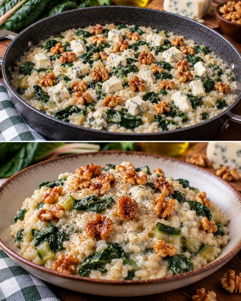 🍚 Risotto alle Bietole con Gorgonzola Dolce e Noci Caramellate