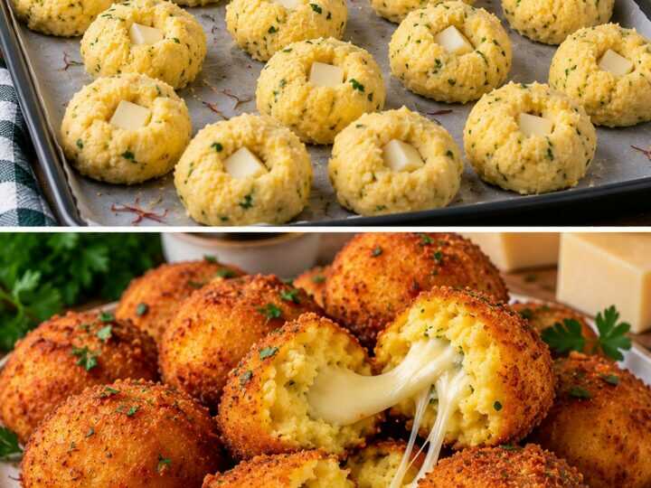 Frittelle di Ricotta e Zafferano con Cuore di Provolone Piccante
