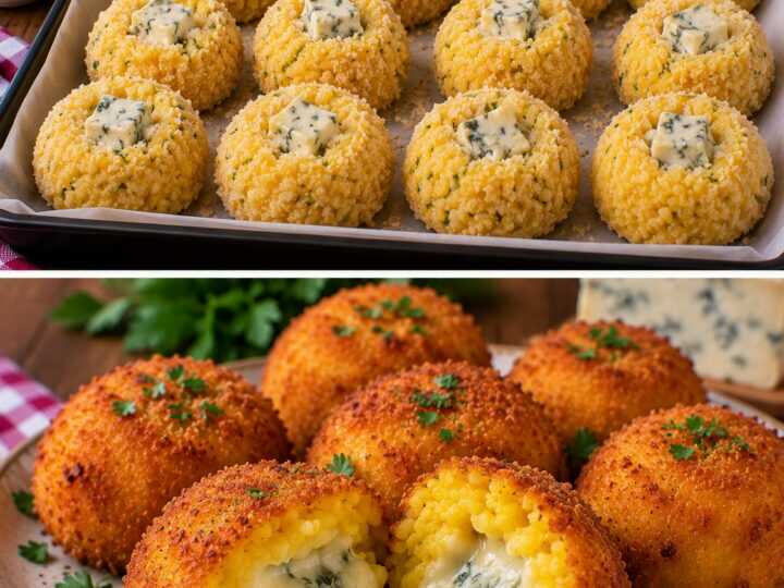 Crocchette di Riso allo Zafferano con Cuore di Gorgonzola