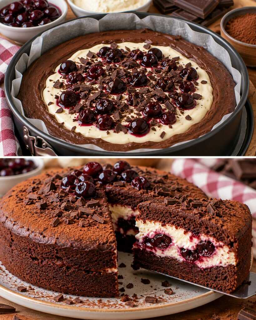 Torta Cremosa al Cacao con Cuore di Mascarpone e Amarene