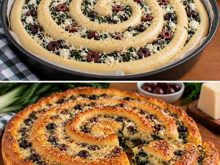 Rustico a Spirale con Bietole, Ricotta, Olive Taggiasche e Pecorino