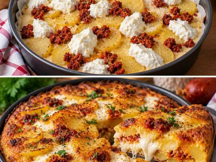 Frittata al Forno con Patate, &lsquo;Nduja e Burrata