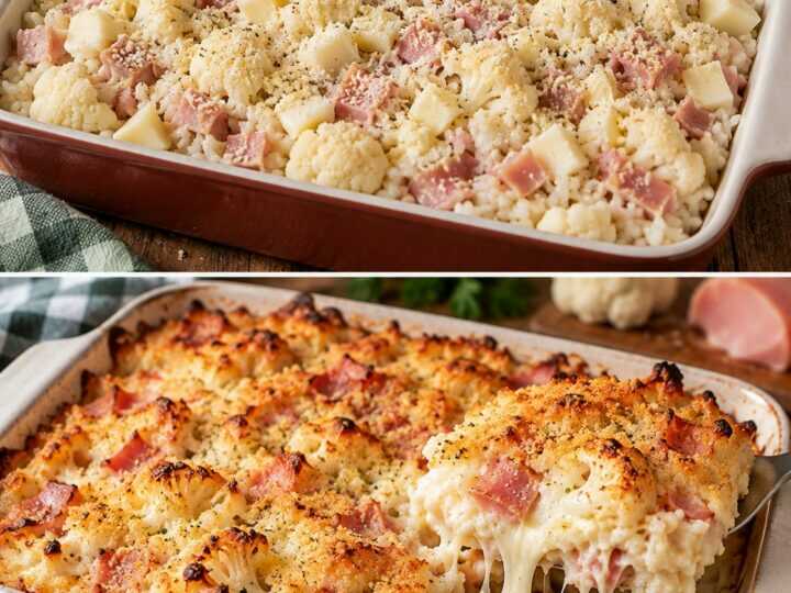 Riso al Forno con Cavolfiore, Prosciutto e Cuore di Provola