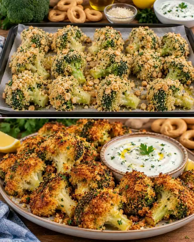 Broccoli Croccanti con Panatura di Taralli e Salsa allo Yogurt
