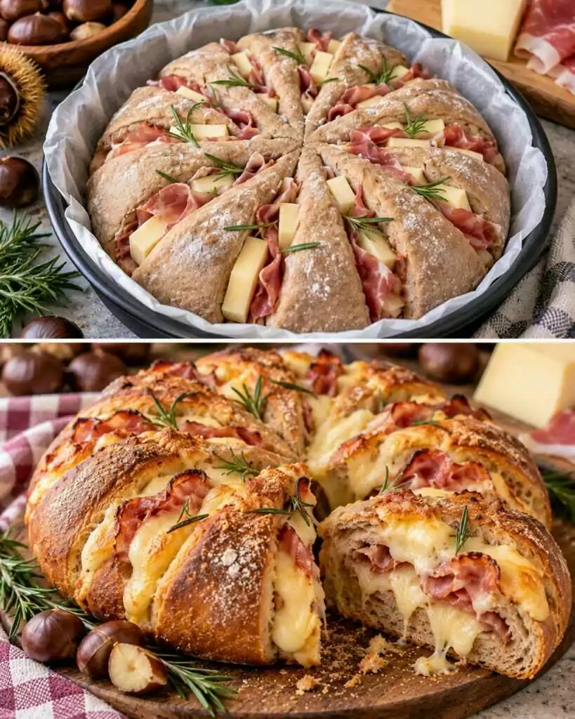 Pane Rustico alle Castagne con Speck, Fontina e Rosmarino 🍞🧀