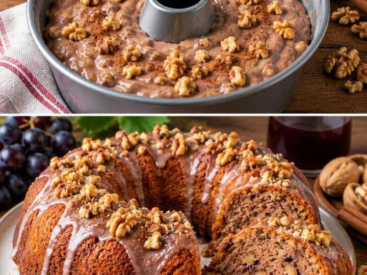 Ciambella Rustica al Mosto d&rsquo;Uva con Noci e Cannella