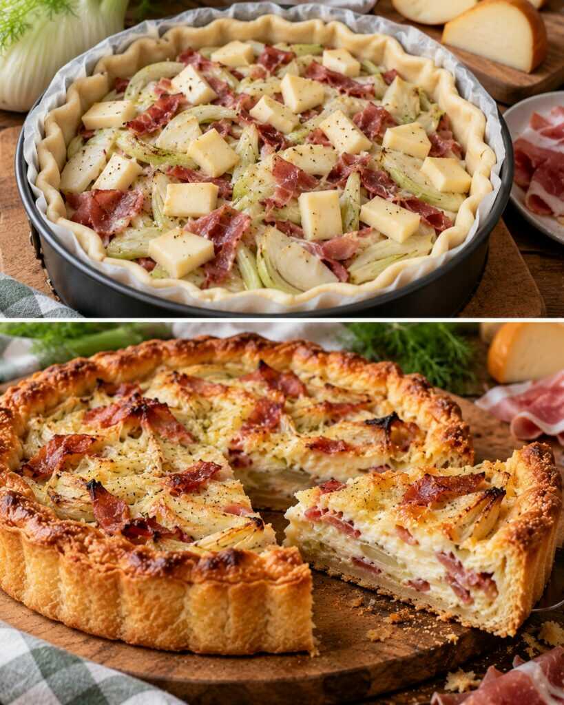 🥧 Torta Rustica con Finocchi, Speck e Scamorza Affumicata