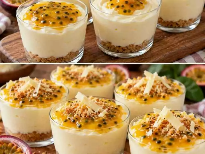Mousse al Cioccolato Bianco con Salsa al Frutto della Passione 🍫🥭