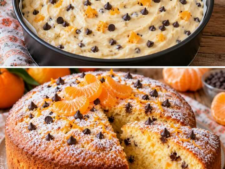 Torta Soffice alla Ricotta con Mandarino e Gocce di Cioccolato