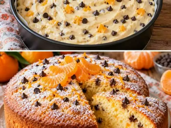 Torta Soffice alla Ricotta con Mandarino e Gocce di Cioccolato