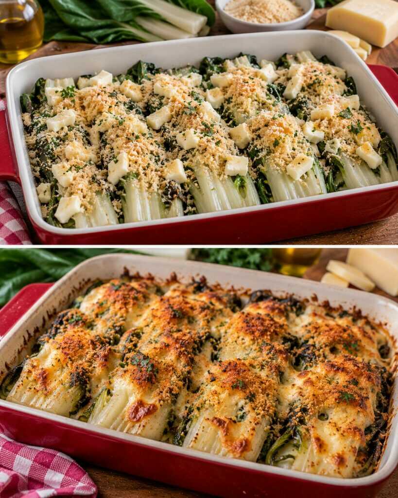 Coste di Bietola Gratinate con Provola e Pangrattato Croccante