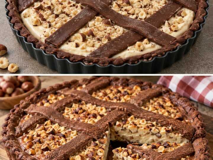 Crostata al Cacao con Crema di Mascarpone e Nocciole