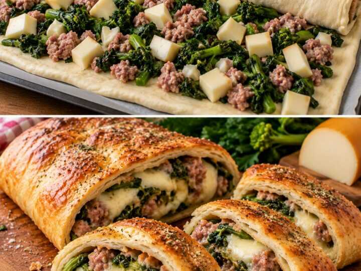 Pizza Arrotolata con Salsiccia, Friarielli e Provola Affumicata