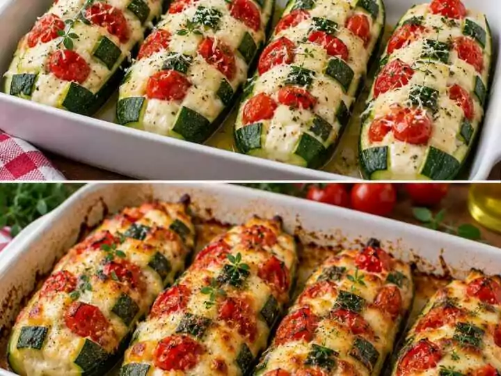 Zucchine a Scacchiera con Crema di Pecorino e Pomodorini Confit