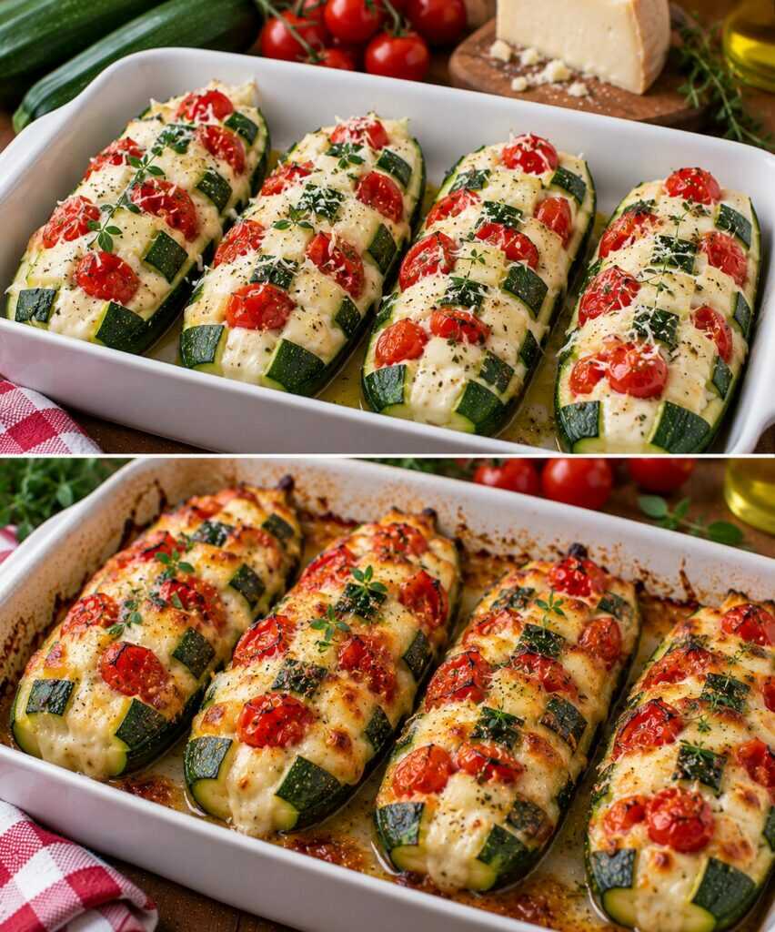 Zucchine a Scacchiera con Crema di Pecorino e Pomodorini Confit