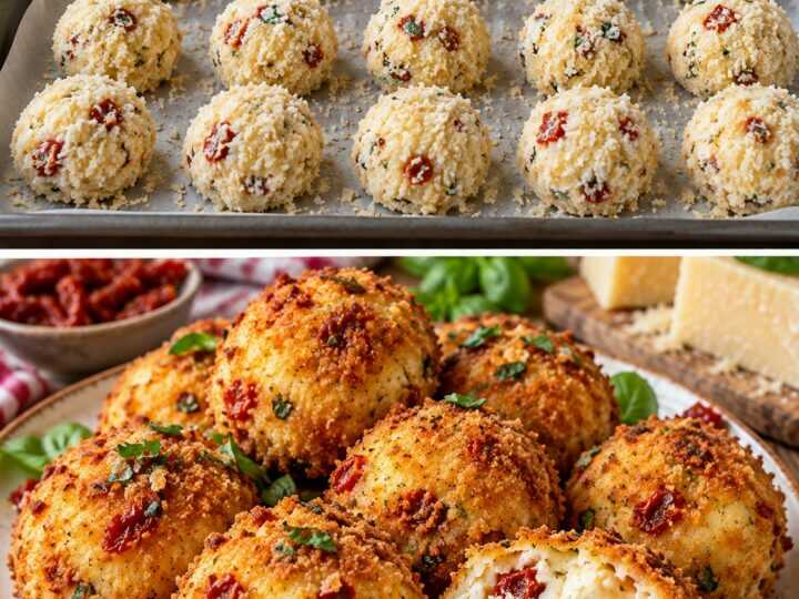 Bocconcini Croccanti di Ricotta con Parmigiano e Pomodori Secchi