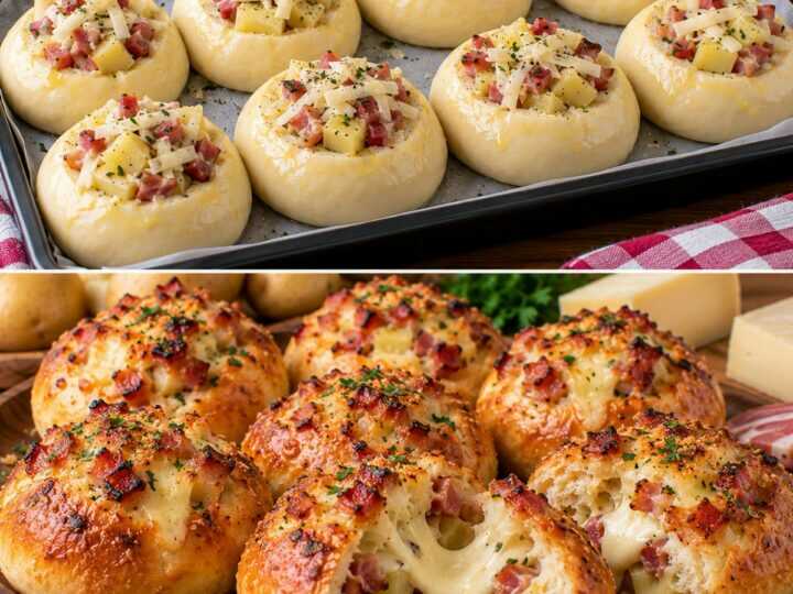 Bombe Salate Lievitate con Patate, Pancetta e Cuore di Montasio: Soffici, Dorate e Filanti