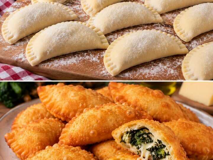 Mini Calzoni Fritti con Cicoria, Ricotta e Caciocavallo
