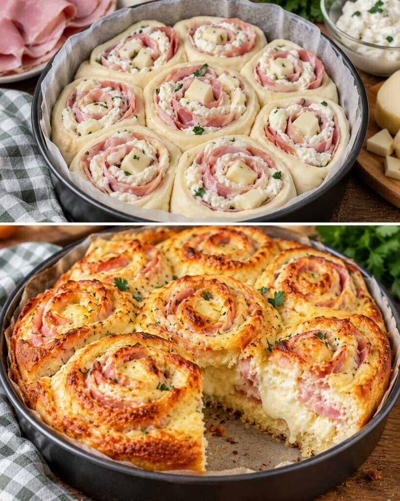 🌹 Torta Salata a Rosette con Prosciutto Cotto, Ricotta e Scamorza