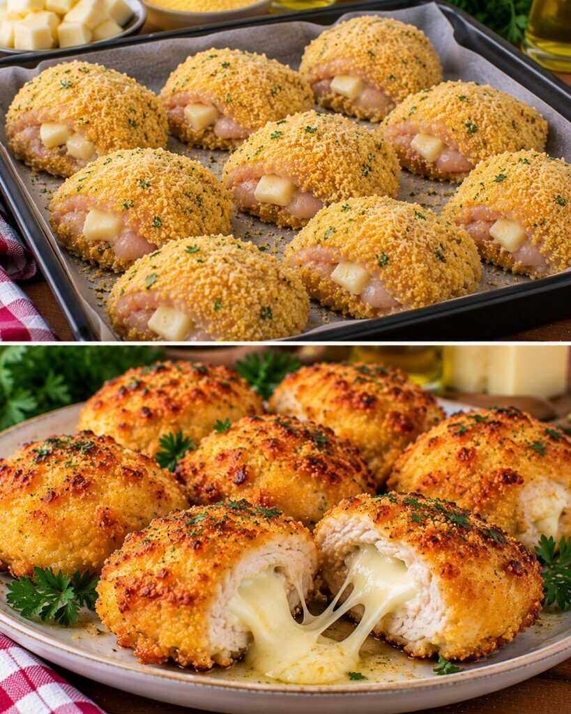 🍗 Bocconcini di Pollo in Crosta di Polenta con Cuore di Provola Affumicata