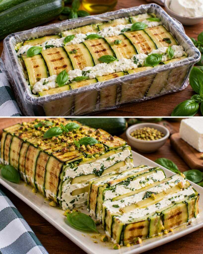 Terrina di Zucchine Grigliate con Robiola e Basilico