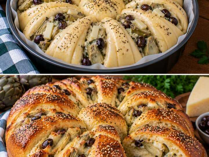 🍞 Pan Brioche Salato con Crema di Carciofi, Olive Taggiasche e Asiago