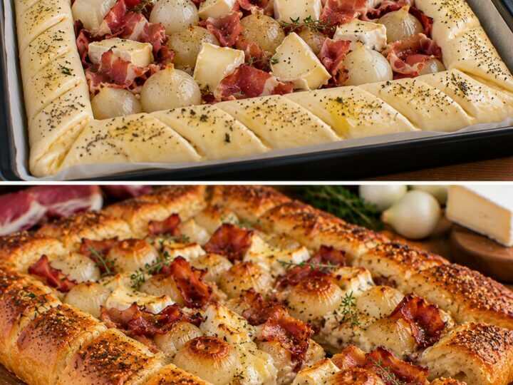 Sfogliata Croccante con Cipolle Borettane, Speck e Brie