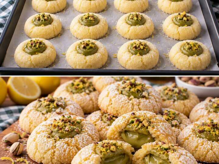 Biscotti Morbidi al Limone con Cuore di Crema al Pistacchio: Profumati, Golosi e Irresistibili