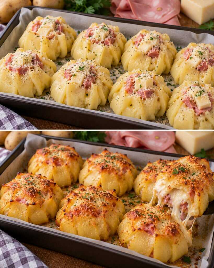 Fagottini di Patate con Mortadella e Cuore di Provolone